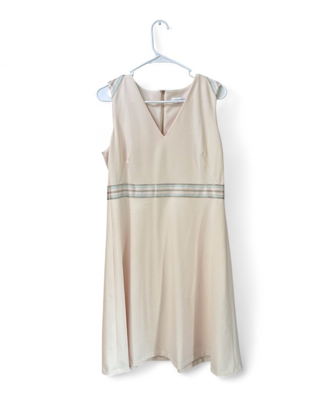 Calvin Klein V-Neck Dress in Baby Pink